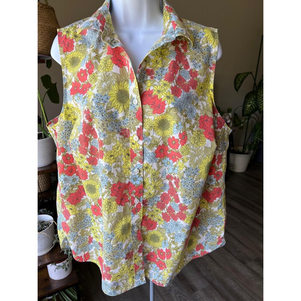 Lands’ End Size 16W Naomi Pastel Floral Print #503